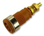 SOCKET, 4MM, SAFETY, BROWN, MVL S