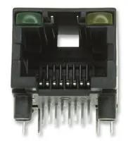 JACK, RJ45, W/LED, 1PORT