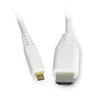 MicroHDMI cable - HDMI original for Raspberry Pi 4/5 - 1m - white