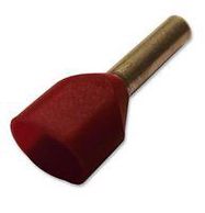 FERRULE, INSULATED, TWIN, 1MMSQ., PK100