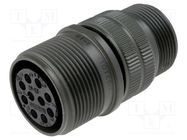 Connector: circular; plug; for cable; PIN: 10; female; soldering AMPHENOL