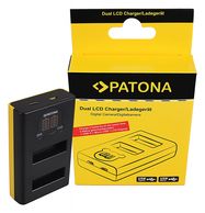 PATONA Dual LCD USB Charger f. DJI Osmo Action Kamera AB1 P01, PATONA