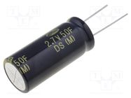 Capacitor: supercapacitor; Body dim: Ø18x40mm; 50F; ±20%; -40÷60°C SAMWHA