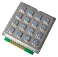 KEYPAD METAL, ILLUM BLUE, IP67, 4X4