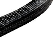 ZIPPER BRAIDED CABLE WRAP, PE, BLK, 1M, 3.28 FT