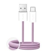 Puro Fabrik 2.0 10W USB-A - USB-C Braided Cable 1.5m - Pink, Puro