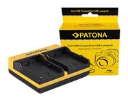 PATONA Dual charger f. Canon LP-E6 EOS 5D 60D 60Da 6D 7D EOS70D EOS-70D LP-E6 Mark II incl. Micro-USB cable, PATONA