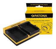 PATONA Dual Ladegerät f. Samsung BP1310 NX10 NX100 NX11 inkl. Micro-USB Kabel, PATONA