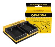 PATONA Dual Ladegerät f. Nikon EN-EL23 Coolpix p600 inkl. Micro-USB Kabel, PATONA