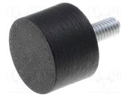 Vibroisolation foot; Ø: 15mm; H: 10mm; Shore hardness: 55±5; 154N ELESA+GANTER