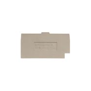 Partition plate (terminal), End and intermediate plate, 57.5 mm x 54.75 mm, dark beige Weidmuller