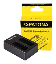 PATONA Dual Quick-Charger f. GoPro Hero 8 AHDBT-801 Hero 7 AHDBT-701 Hero 6 Hero 5 AHDBT-501 incl. Micro-USB cable, PATONA