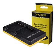 PATONA Dual Quick-Charger f. Sony NP-BG1 DSC H55 H70 incl. Micro-USB cabel, PATONA