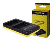 PATONA Dual Quick-Charger f.Nikon ENEL20 EN-EL20 incl. Micro-USB cabel, PATONA