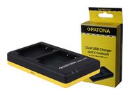 PATONA Dual Quick-Charger f.FinePix X-Pro 1 HS30 EXR incl. Micro-USB cabel, PATONA