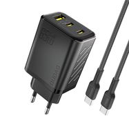 Dudao A29C 65W GaN Wall Charger + USB-C Cable - Black, Dudao