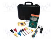 Meter: power quality analyser; Network: three-phase EXTECH