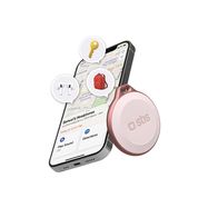 SBS Track My Circle Waterproof IP65 Locator Compatible with Apple Find My - Pink, SBS
