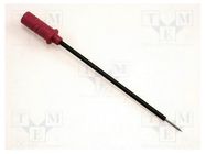 Measuring tip; 60V; red; Tip diameter: 0.75mm; Socket size: 0.64mm HIRSCHMANN T&M