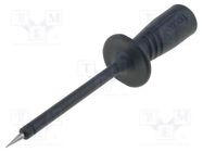 Measuring tip; 1000V; black; Tip diameter: 2mm; Socket size: 4mm HIRSCHMANN T&M