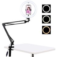 Desktop arm stand Puluz with 26cm LED Vlogging Ring PKT3090B, Puluz