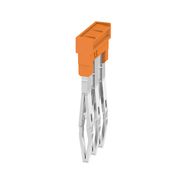 Cross-connector (terminal), Plugged, Number of poles: 3, Pitch in mm: 3.50, Insulated: Yes, 17.5 A, orange Weidmuller