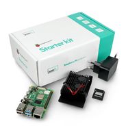 JustPi StarterKit with Raspberry Pi 4B WiFi 4GB RAM + 32GB microSD + accessories - case with two fans