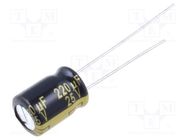 Capacitor: electrolytic; low ESR; THT; 220uF; 25VDC; Ø8x11.5mm PANASONIC