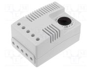 Sensor: hygrostat; 40÷90%RH; Usup: 230VAC; OUT: SPDT; 0÷60°C; IP20 STEGO