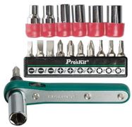 16 Pcs Offset Ratchet & Socket Driver Set (Metric Size), 1PK-202A Pro'sKit