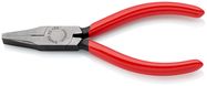 KNIPEX 20 01 125 Flat Nose Pliers plastic coated black atramentized 125 mm