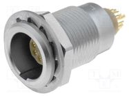 Connector: circular; 0B; socket; female; PIN: 9; soldering; 2A; IP50 LEMO