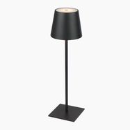 Rechargable table lamp, 3.5W, 400lm, IP54, warm white 3000K, 4000mAh, black USB type C