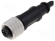 Cable: for sensors/automation; M12; PIN: 4; straight; 5m; plug; 4A LUMBERG AUTOMATION