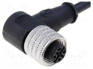 Connection lead; M12; PIN: 4; angled; 5m; plug; 250VAC; 4A; RKWT; IP67 LUMBERG AUTOMATION