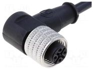 Cable: for sensors/automation; M12; PIN: 4; angled; 5m; plug; 250VAC LUMBERG AUTOMATION