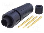 Connector: circular; plug; male; 6.5A; 125V; PIN: 3; EN2; soldering SWITCHCRAFT