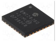 IC: Ethernet controller; 10Base-T; SPI; QFN28; 3.1÷3.6V; -40÷85°C MICROCHIP TECHNOLOGY