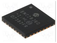 IC: Ethernet controller; 10Base-T; SPI; QFN28; 3.1÷3.6V MICROCHIP TECHNOLOGY