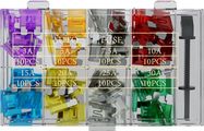 Car Blade Fuse Assortment, 81 pcs. - dimensions of the flat fuses: 19.1 x 5.1 x 18.5 mm