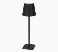 Rechargable table lamp TAZA, 3.5W, 400lm, IP54, CCT, 4000mAh, black USB type C