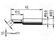 Tip; knife; 1.5mm; for  soldering iron,for soldering station ERSA