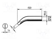 Tip; bent chisel; 5mm ERSA