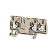 Feed-through terminal block, PUSH IN, 4 mm², 800 V, 32 A, Number of connections: 3 Weidmuller