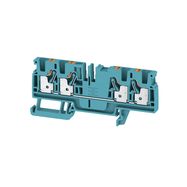Feed-through terminal block, PUSH IN, blue, 4 mm², 32 A, 800 V, Number of connections: 4 Weidmuller