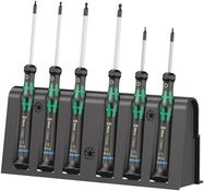 2052/6 Hexagon screwdriver set and rack for electronic applications, 1 x 1.5x60; 1 x 2.0x60; 1 x 2.5x60; 1 x 3.0x60; 1 x 0.9x40; 1 x 1.3x40, Wera