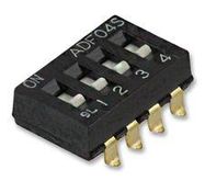 DIP SWITCH, 4POS, 0.1A, 24V, SMD