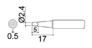 TIP, SOLDERING, CHISEL, 2.4MM