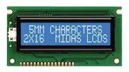 DISPLAY, ALPHANUMERIC, 16X2, WHITE