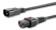 LEAD, LOCKING, IEC PLUG, 2M, BLK